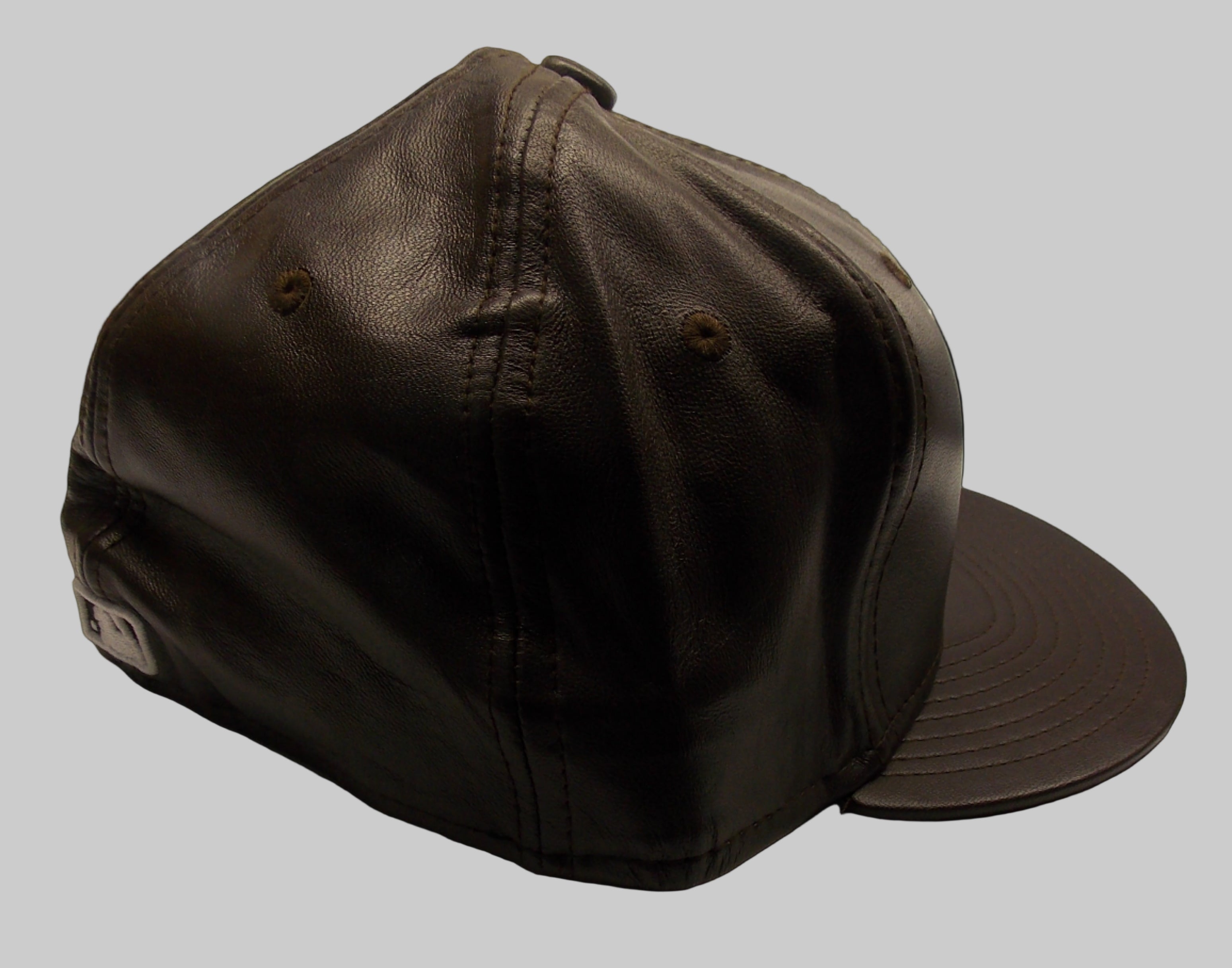 NWT MLB New York Yankees Brown Leather Cap/Hat Fitted Sz 7 1/8