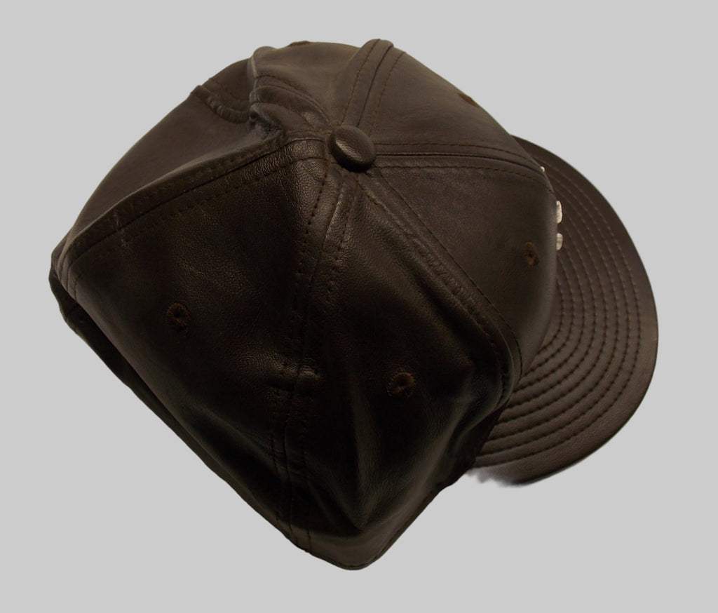 NWT MLB New York Yankees Brown Leather Cap/Hat Fitted Sz 7 1/8