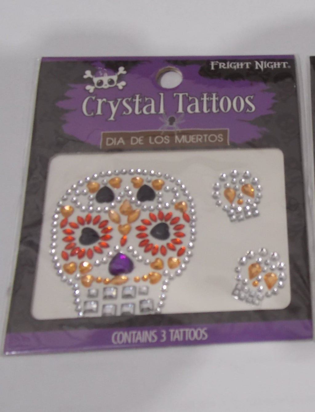 Fright Night Crystal Dia De Los Muertos Contains 3 Tattoos