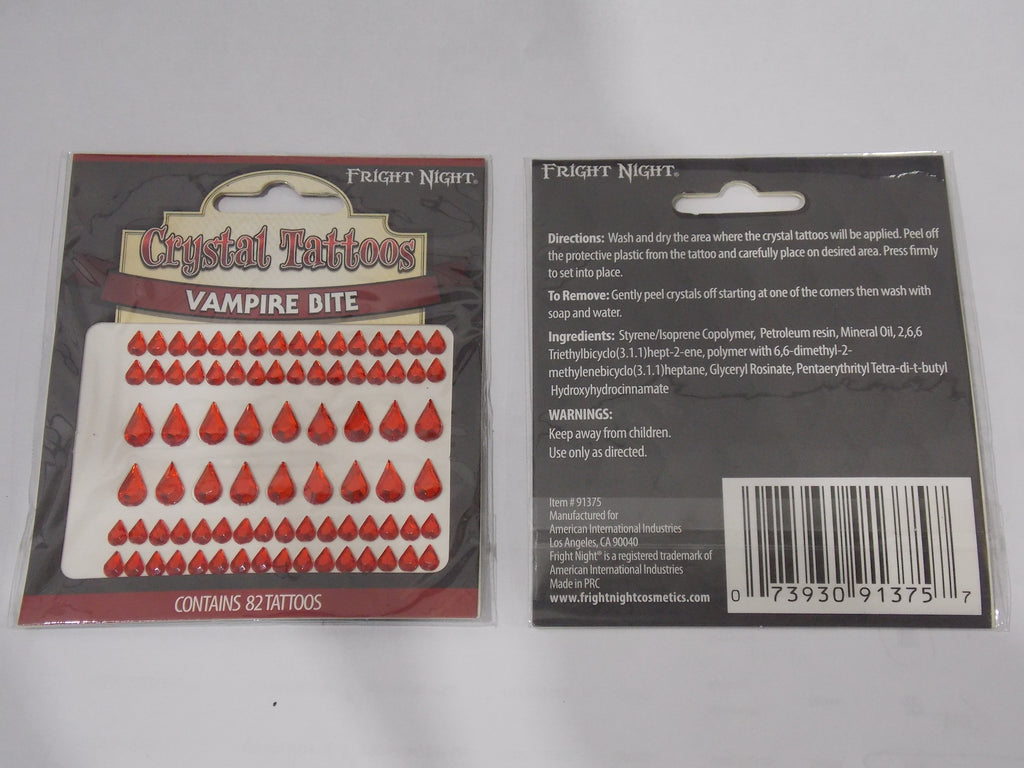 Fright Night Crystal Tattoo Vampire Bite Contains 82 Tattoos