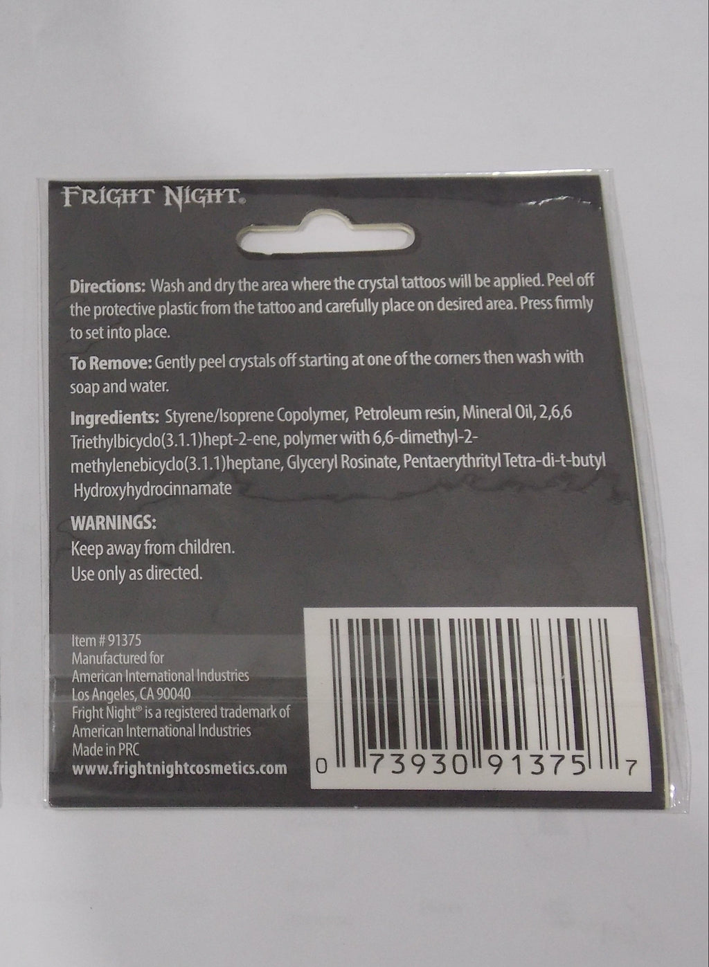 Fright Night Crystal Tattoo Vampire Bite Contains 82 Tattoos