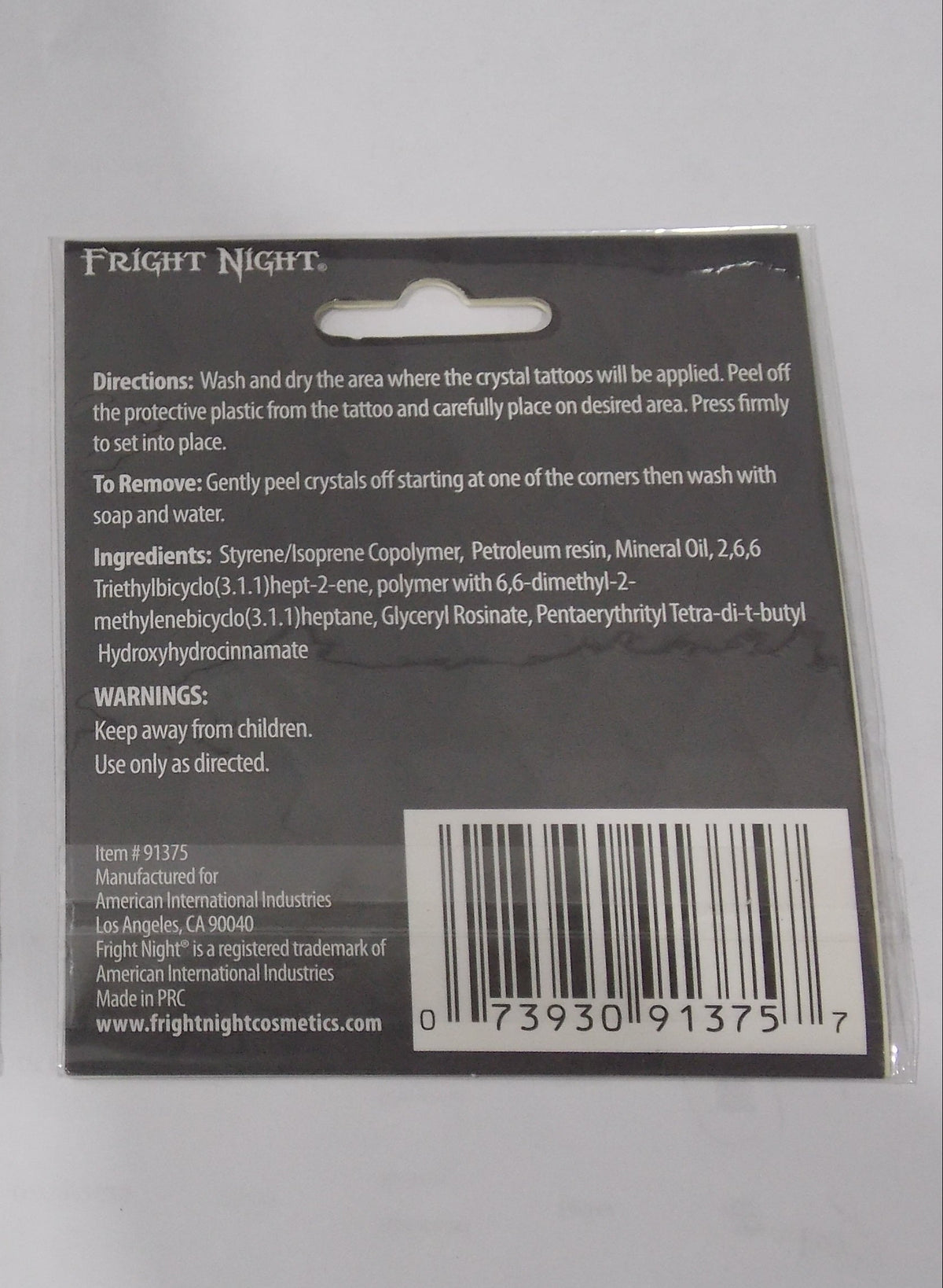 Fright Night Crystal Tattoo Vampire Bite Contains 82 Tattoos