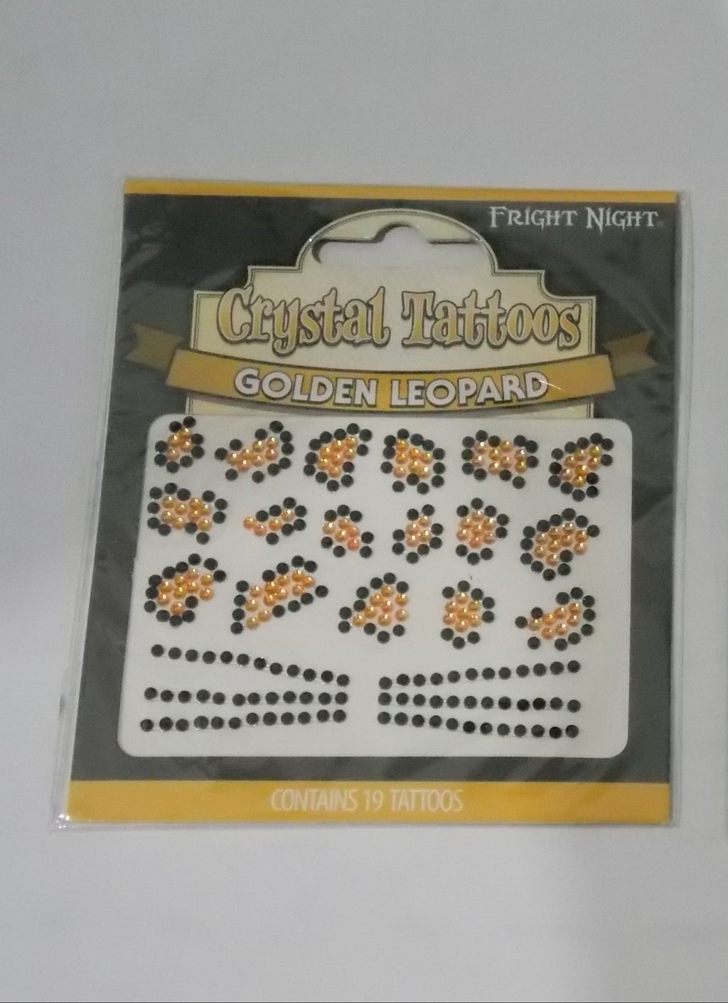 Fright Night Crystal Tattoo Golden Leopard Contains 19 Tattoos