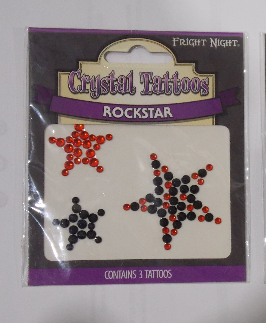 Fright Night Crystal Rockstar Contains 3 Tattoos