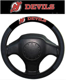 NHL New Jersey Devils Poly-Suede on Mesh Steering Wheel Cover by Fremont Die