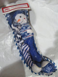 Dark Blue Dog Toy Stocking 2 Plush Toys 2 Balls 1 Rope 1 Squeak Toy Holiday Time