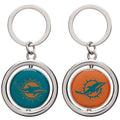 NFL Miami Dolphins Spinning Logo Key Ring Keychain Forever Collectibles