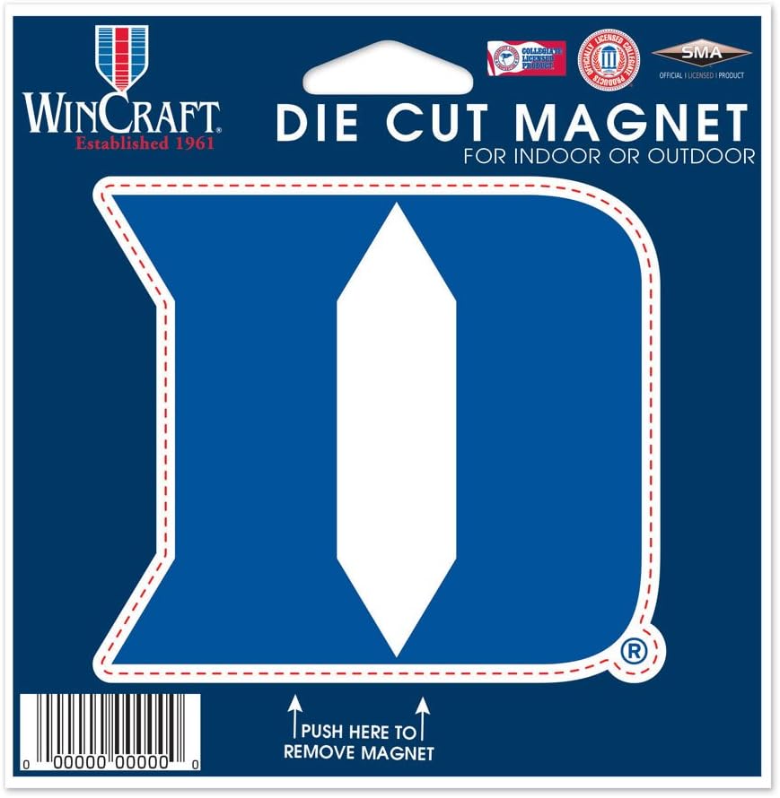 NCAA Duke University Logo on 4 inch Die Cut Auto Magnet by WinCraft