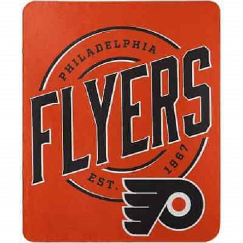 NHL Philadelphia Flyers Rolled Fleece Blanket 50" by 60" Style Called Campaign