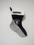 Embroidered NFL Las Vegas Raiders on 18" Black/Gray Basic Christmas Stocking
