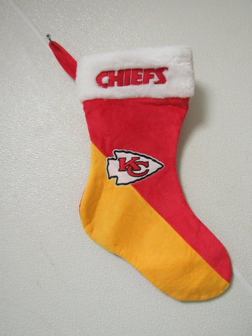 Embroidered NFL Kansas City Chiefs on 18" Yellow/Red Basic Christmas Stocking