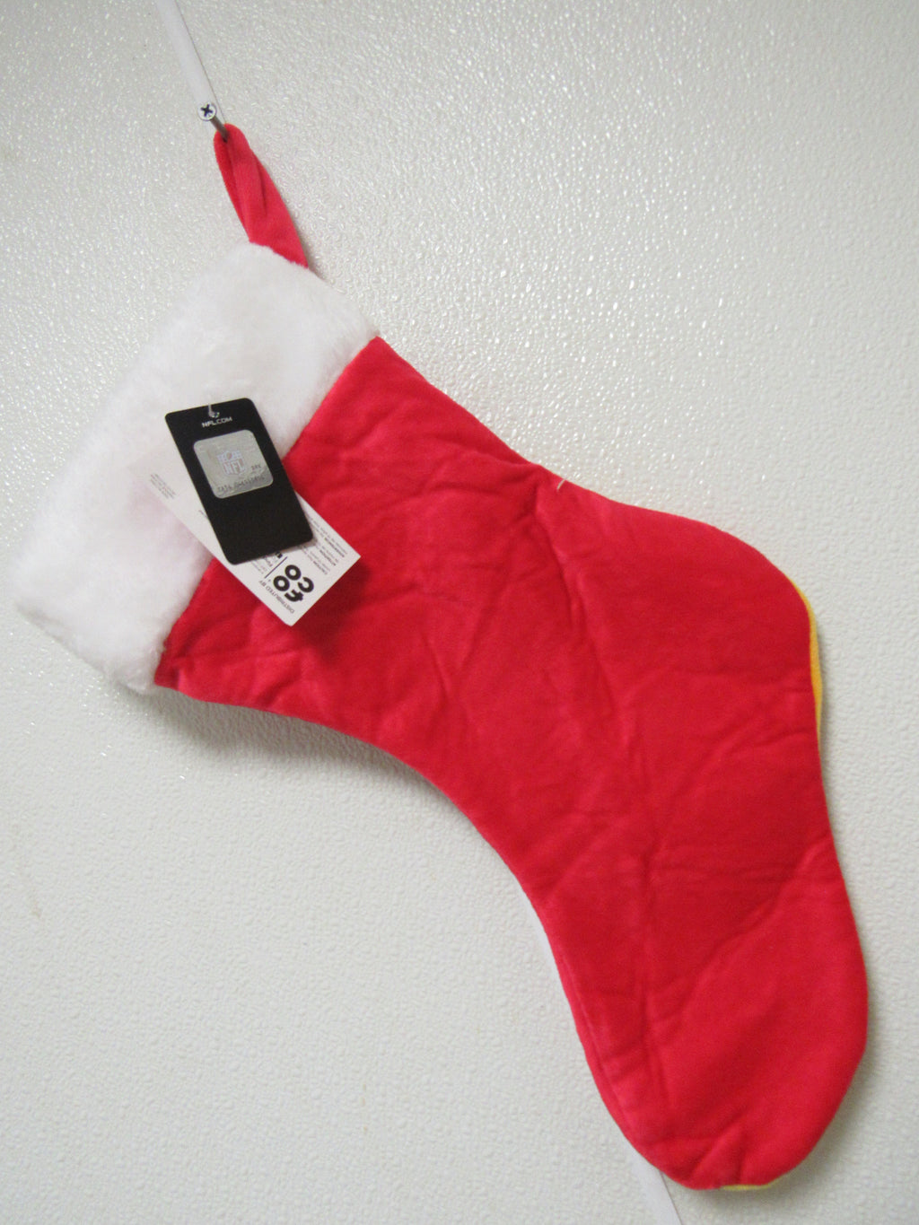 Embroidered NFL Kansas City Chiefs on 18" Yellow/Red Basic Christmas Stocking