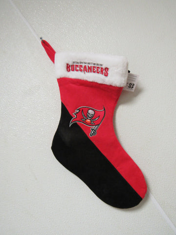 Embroidered NFL Tampa Bay Buccaneers on 18" Black/Red Basic Christmas Stocking