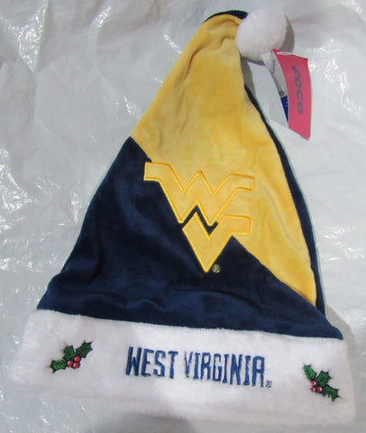 NCAA West Virginia Mountaineers Season Spirit Yellow & Blue Basic Santa Hat FOCO