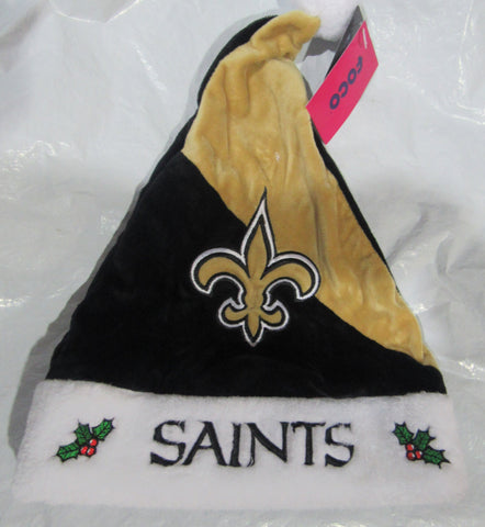 NFL New Orleans Saints Season Spirit Gold & Black Basic Santa Hat by FOCO