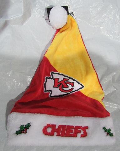 NFL Kansas City Chiefs Season Spirit Yellow & Red Basic Santa Hat by FOCO