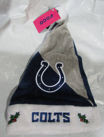 NFL Indianapolis Colts Season Spirit Sliver & Blue Basic Santa Hat by FOCO