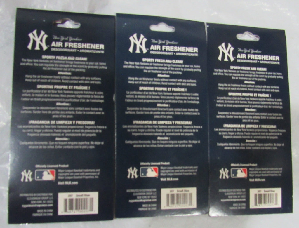 3 New York Yankees Pin Pinstripe Paper Air Freshener Sporty Fresh