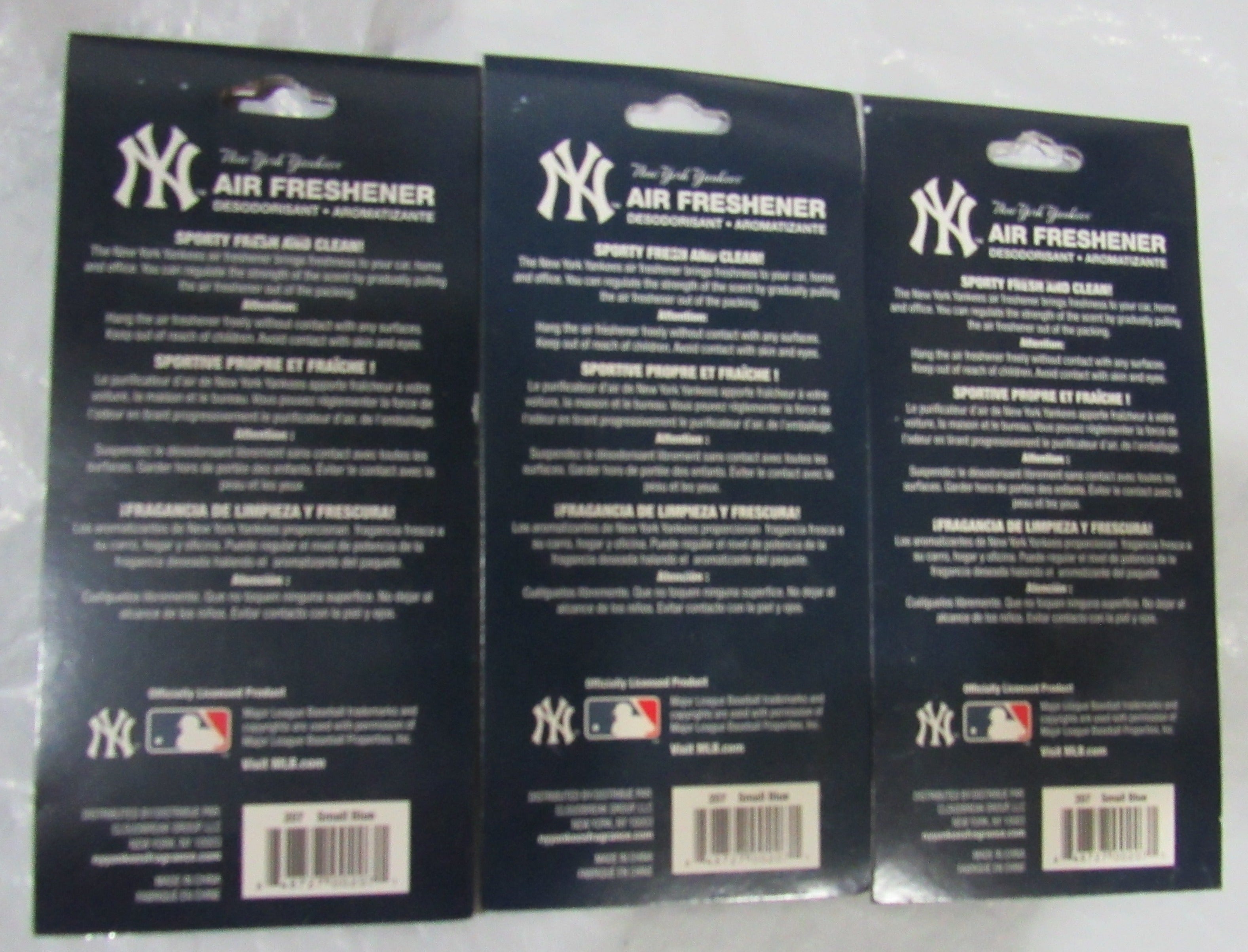 3 New York Yankees Pin Pinstripe Paper Air Freshener Sporty Fresh