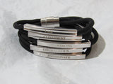 Women Warriors Stella Valle I Am Silver Bracelet Black Paracord Lori Greiner