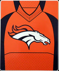 NFL Denver Broncos Royal Plush Raschel 50"x60" Throw Blanket Style Jersey