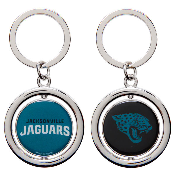 NFL Jacksonville Jaguars Spinning Logo Key Ring Keychain Forever Collectibles