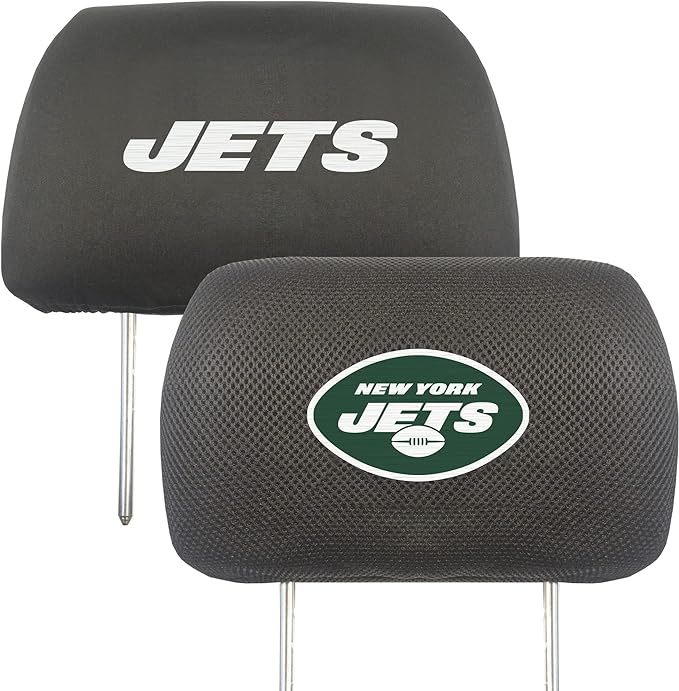 NFL New York Jets Embroidered Logo Headrest Covers Set of 2 by Fanmats