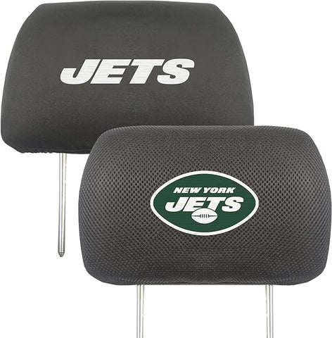 NFL New York Jets 1 Pair Headrest Cover Two Side Embroidered Fanmats