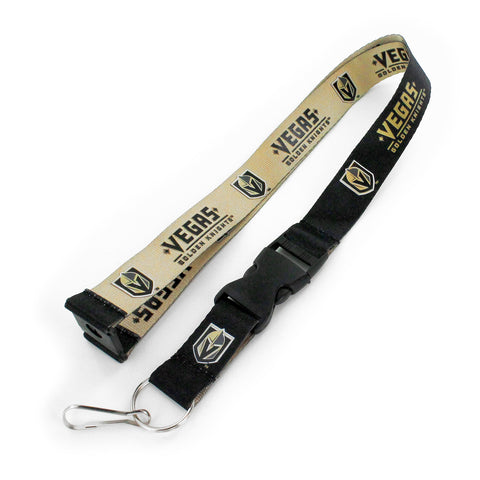 NHL Vegas Golden Knights Reversible Lanyard Keychain 23"l by 1"wWide by Aminco