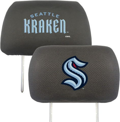 NHL Seattle Kraken 1 Pair Headrest Cover Two Side Embroidered Fanmats