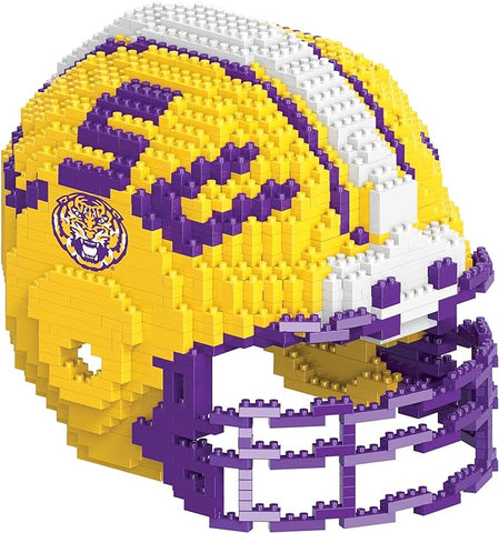 FOCO BRXLZ NCAA LSU Tigers Football Helmet 3-D Construction Toy