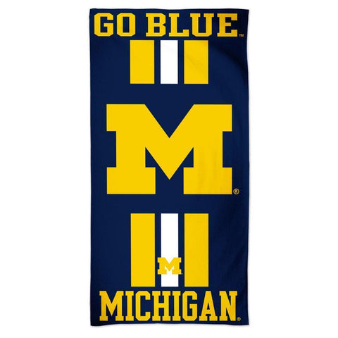 NCAA Michigan Wolverines Beach Towel Striped Logo Center 30" by 60" by WinCraft