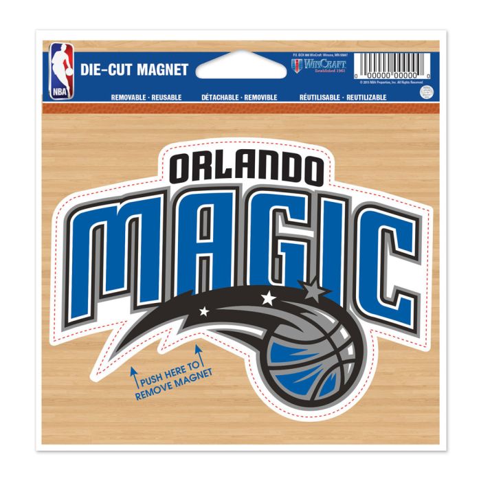 NBA Orlando Magic Logo on Full Name Over Logo 4 inch Auto Magnet by WinCraft