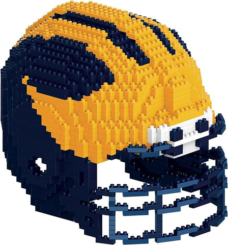FOCO BRXLZ NCAA Michigan Wolverines Football Helmet 3-D Construction Toy 1208pcs
