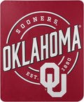 NCAA Oklahoma Sooners Rolled Fleece Blanket 50" by 60" Style called Campaign