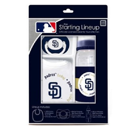 MLB San Diego Padres Gift Set Bottle Bib Pacifier by baby fanatic