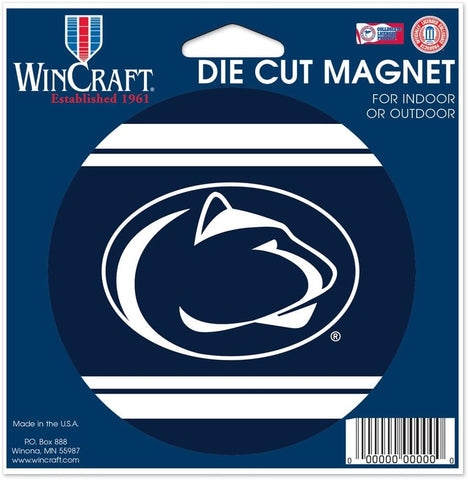 NCAA Penn State Nittany Lions 4 inch Diameter Stripe Auto Magnet by WinCraft