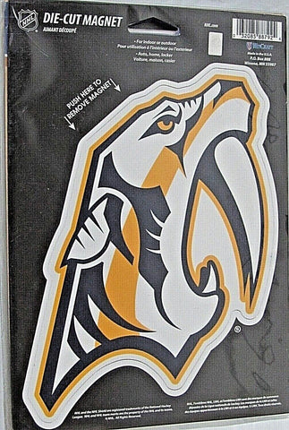 NHL Nashville Predators 5 1/2"T 8 5/8"W Auto Die-Cut Magnet by WinCraft