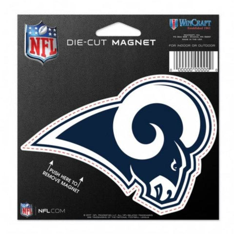 NFL Los Angeles Rams on 4 inch Auto Die-Cut Magnet by WinCraft