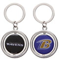 NFL Baltimore Ravens Spinning Logo Key Ring Keychain Forever Collectibles