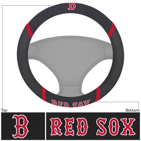 MLB Boston Red Sox Embroidered Mesh Steering Wheel Cover by FanMats
