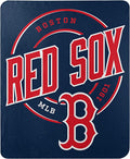 MLB Boston Red Sox Rolled Fleece Blanket 50" by 60" Style Called Campaign