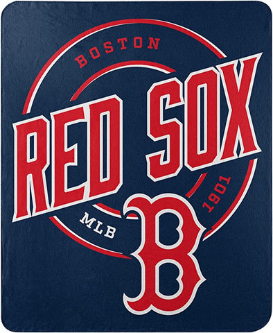 MLB Boston Red Sox Rolled Fleece Blanket 50" by 60" Style Called Campaign