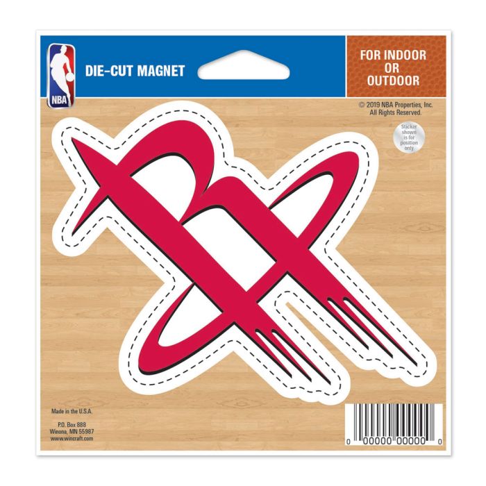 NBA Houston Rockets Logo on 4 inch Auto Magnet by WinCraft