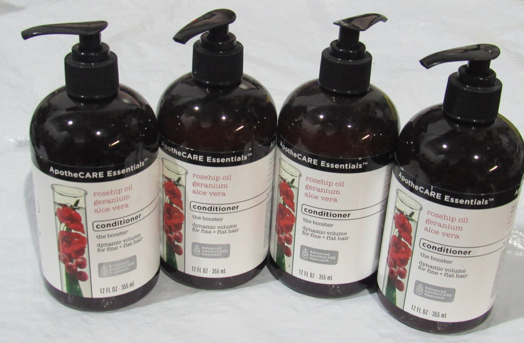 Set of 4 ApotheCARE Essentials The Booster Rosehip Oil Volumizing Conditioner 12 Fl Oz