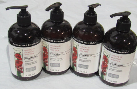 Set of 4 ApotheCARE Essentials The Booster Rosehip Oil Volumizing Conditioner 12 Fl Oz