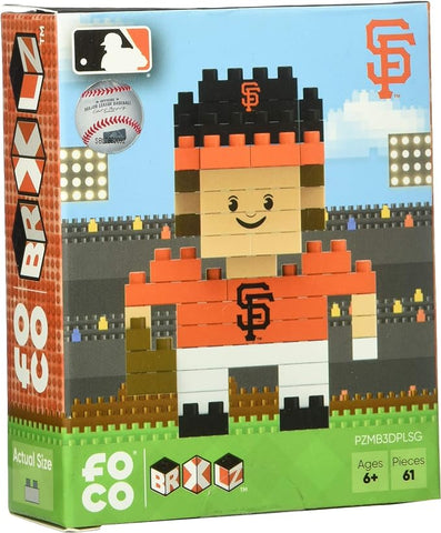 BRXLZ MLB San Francisco Giants Mini Baseball Player 3-D Construction Toy by FOCO