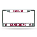 NCAA South Carolina Game Cocks Chrome License Plate Frame 1 Color Lettering