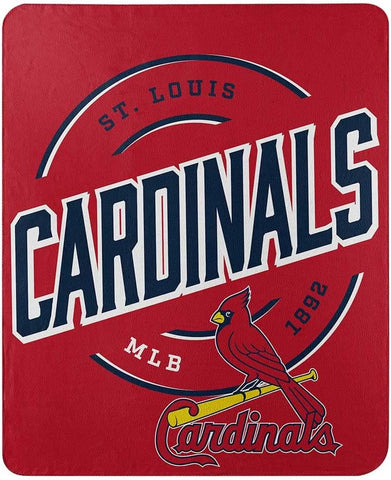 MLB St. Louis Cardinals Rolled Fleece Blanket 50" by 60" Style Called Campaign