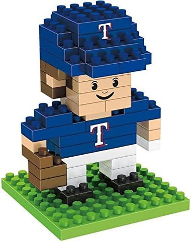 BRXLZ MLB Texas Rangers Mini Baseball Player 3-D Construction Toy by FOCO